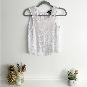 Chantilly Lace Front Blouse Top